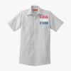 Short Sleeve Striped Industrial Work Shirt Thumbnail